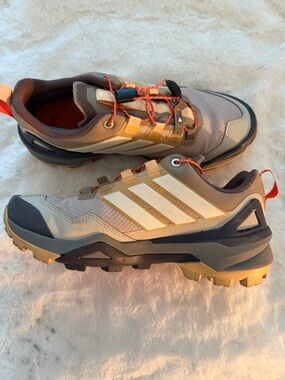 adidas TERREX Trail Shoes in Taupe, Brown and Orange GORTEX